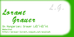 lorant grauer business card